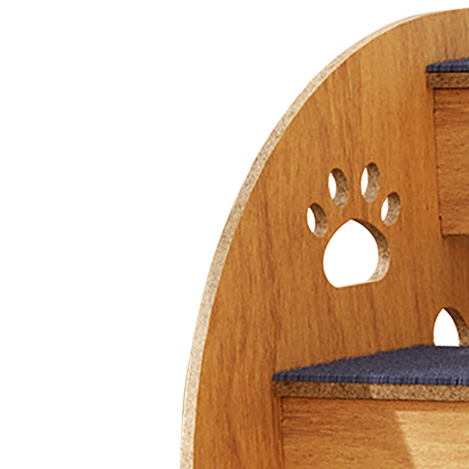 Wooden Pet Stairs Pet Ramp Portable Puppy Stairs Ramp for Bed Pet Dog Stairs Ladder for Older Dogs Kittens Small Pets