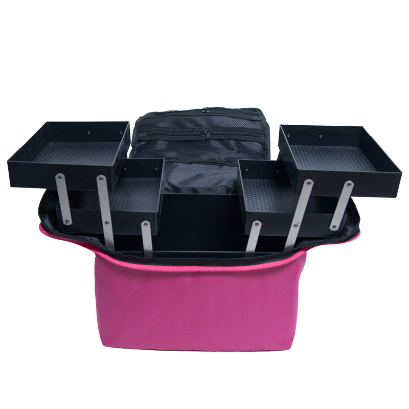 Women Professional Makeup Organizer Storage Case Large Capacity Shoulder Cosmetic Bag Multilayer Tool Box Bolso Mujer Suitcase
