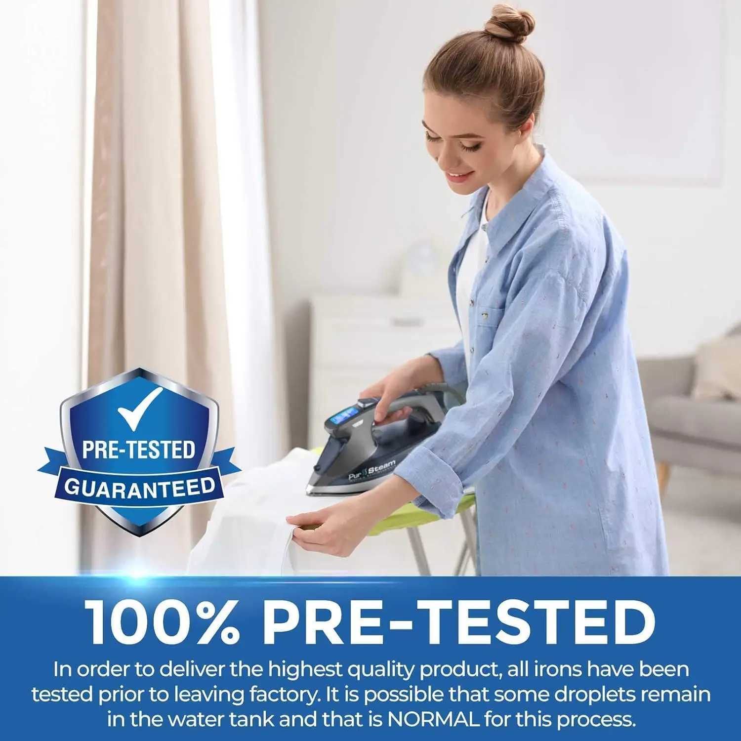 Irons Steamers Steam Iron for Clothes 1800W with LCD Screen Nonstick Ceramic Soleplate Auto Shutoff Anti-Drip Self-Cleaning J240920