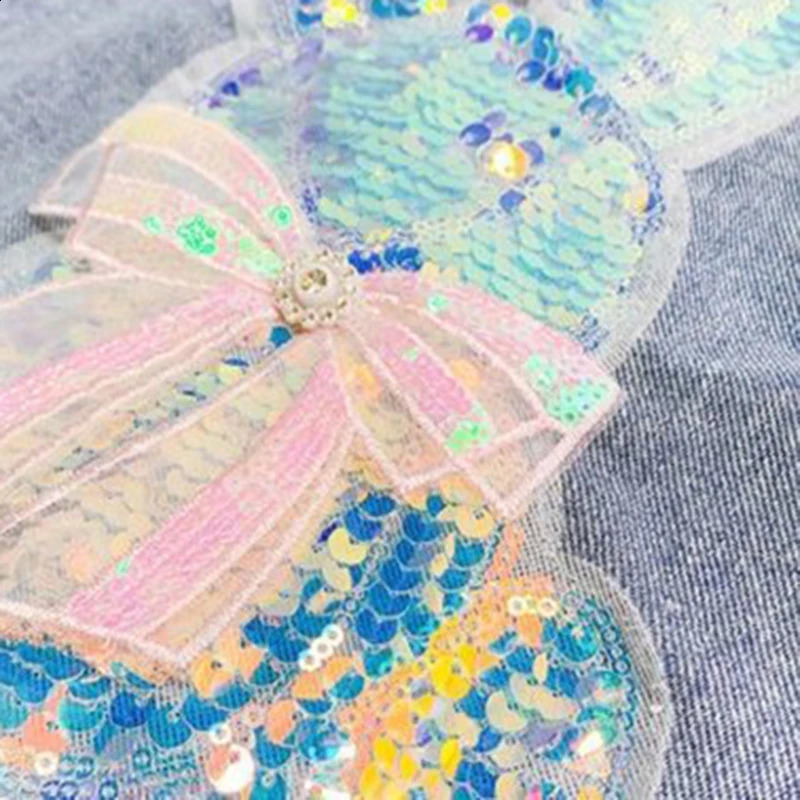 1 2 3 4 5 6 8 10 Year Old Girl Cowboy Jacket Cute Rabbit Spring Autumn Fashion Little Princess Baby Coat Birthday Gift Childrens Clothing 240918