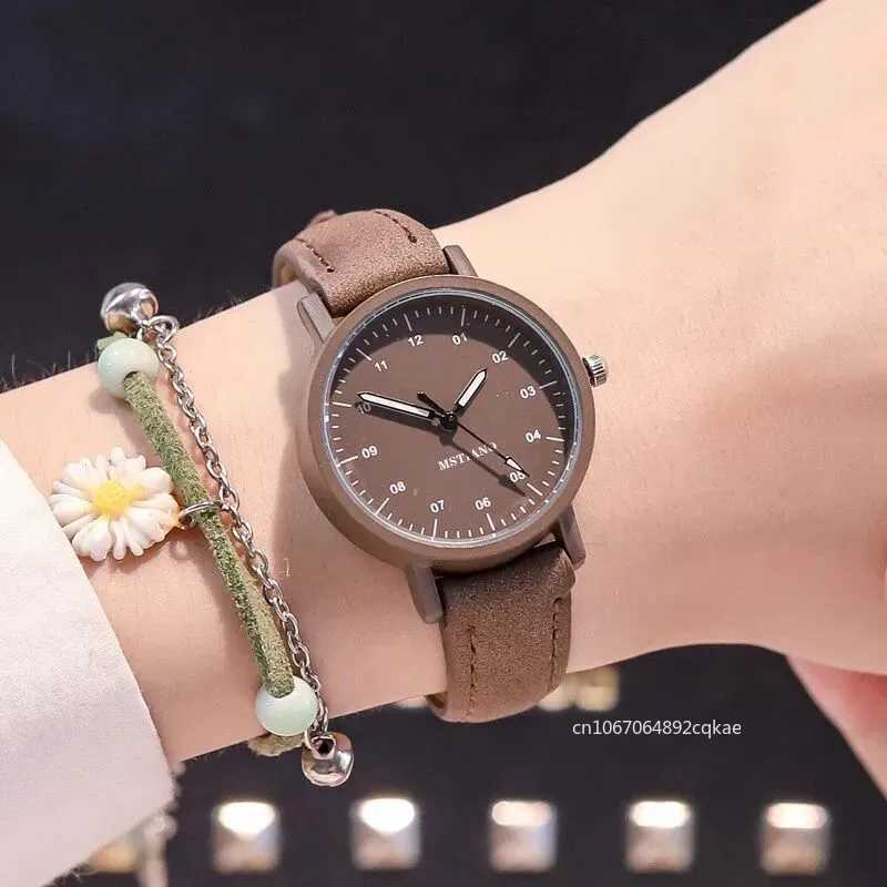 Women Quartz Wristwatches Waterproof Round Dial Retro Watch Ladies Girls Watch PU Leather Strap Women Watches Reloj Para MujerX240920