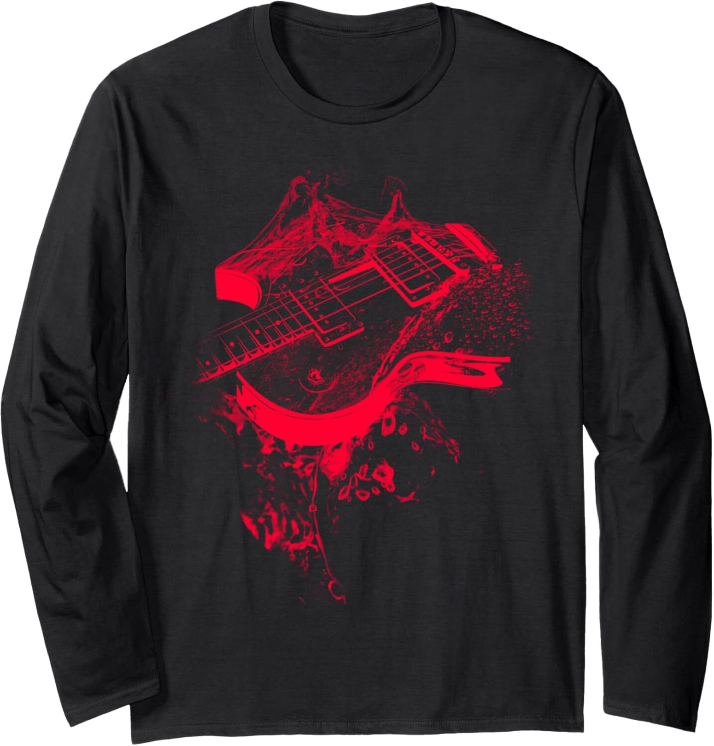 Long Sleeve Shirts for Men sweatshirt Graphic Guitar Cool Rock Music Musicians Gift Long Sleeve Tee Streetwear Casual tops clothes