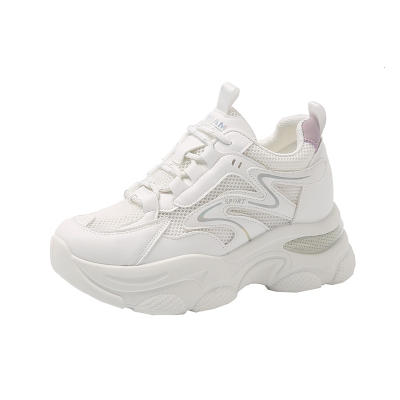 Dad's 2024 Summer New Mesh Breathable Sports Thick Sole Height Increase Running Casual Thin Shoes Women's