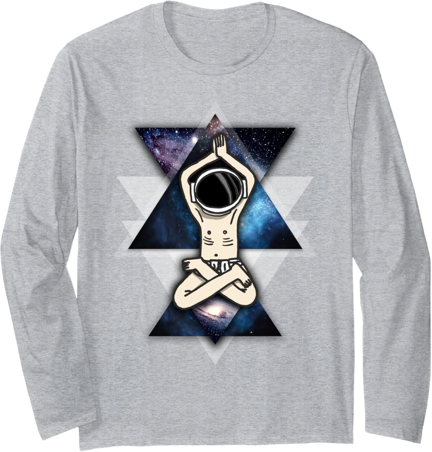 Long Sleeve Shirts for Men sweatshirt Astronaut Yoga In Space Funny Cute Meditation Gift Long Sleeve Tee Streetwear Casual tops clothes