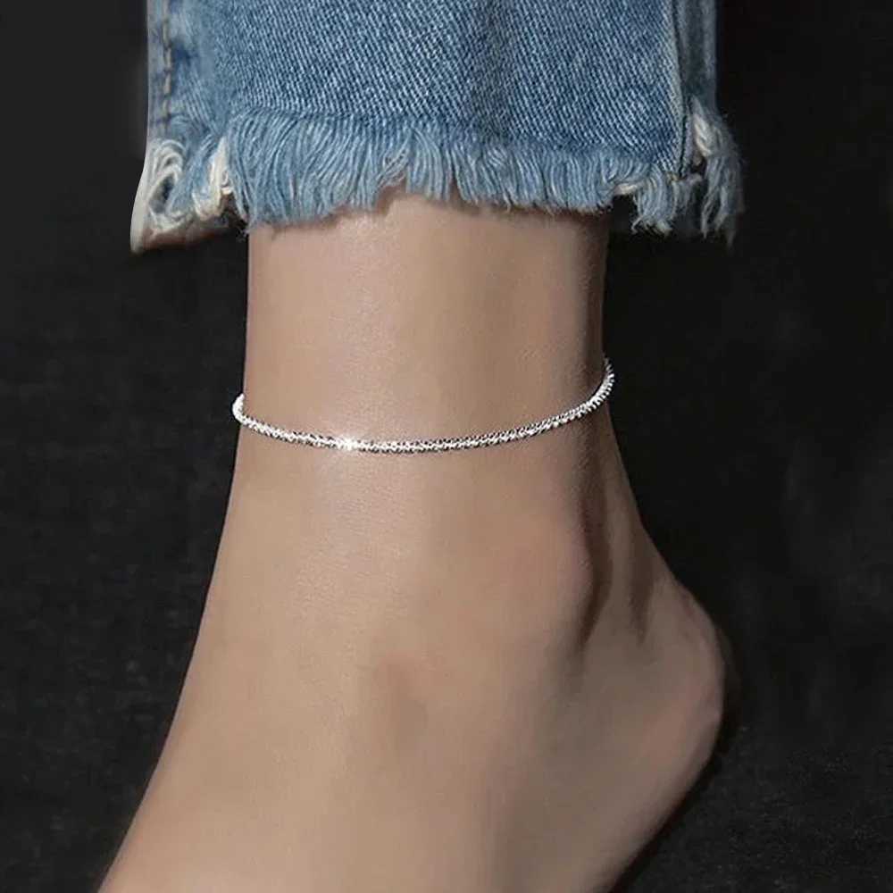 Starry Cauliflower Chain Anklet Long Bracelet Bling Accessories Gold Color 316L Stainless Steel Never Fade Chains on Foot Y240920