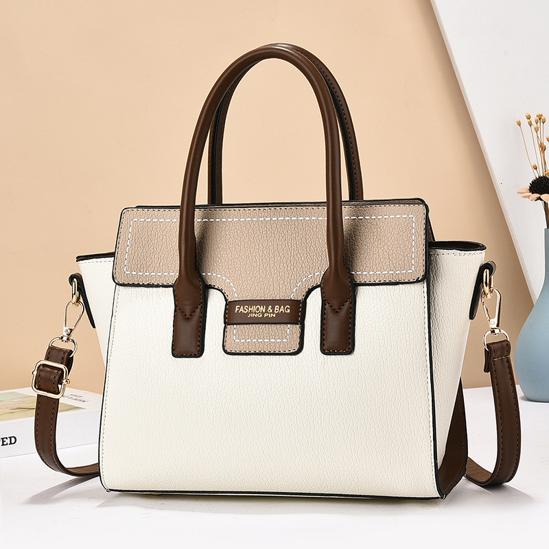 Design Women Boston Tote Bags Large Capacity Female Handbag Fashion Genuine Leather Shoulder Crossbody Bag Travel Purse