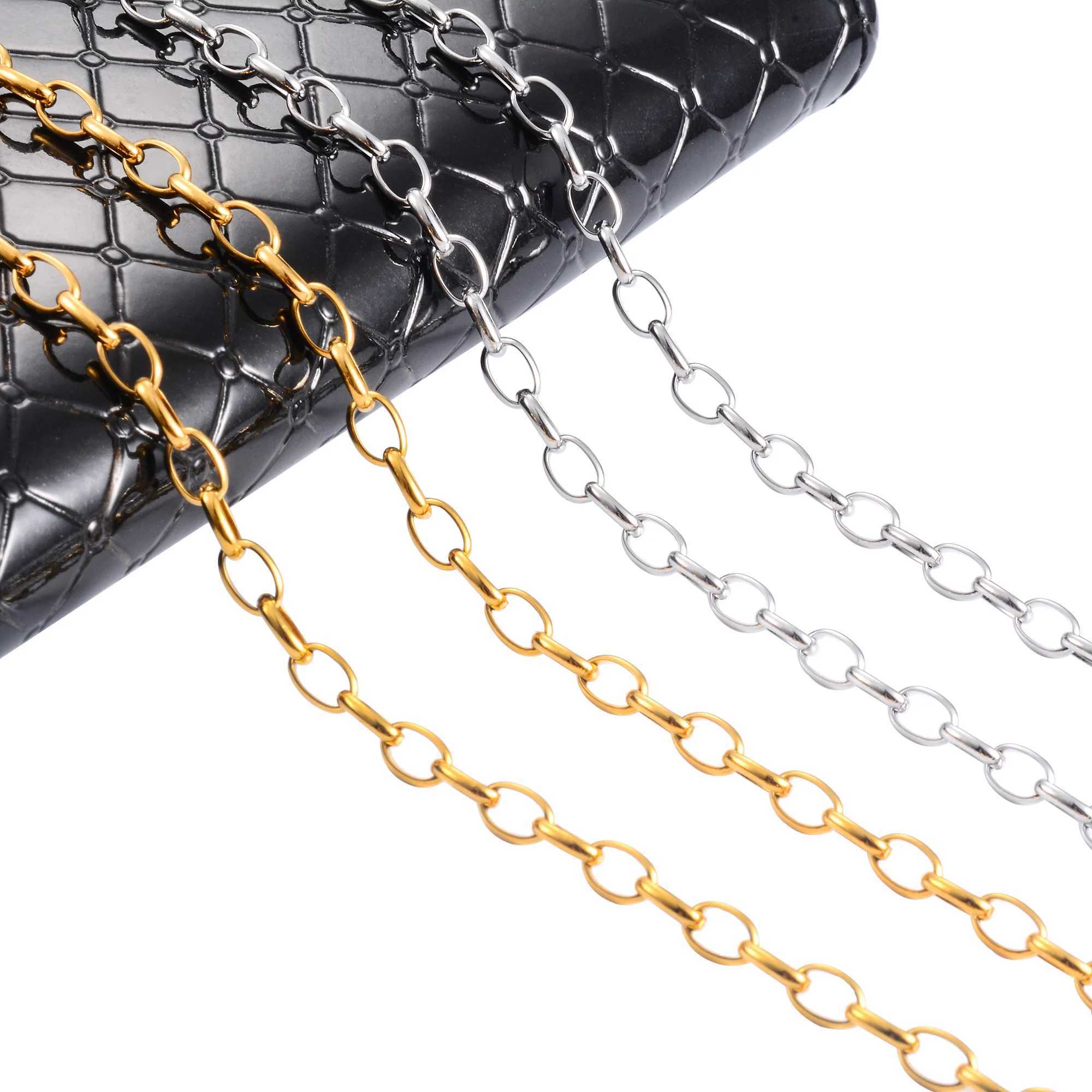 Rolo Necklace 316L Stainless Steel for Women Men Oval O Link Chain on Neck Collar Choker Gold/Silver Color Jewelry AccessoriesX240919
