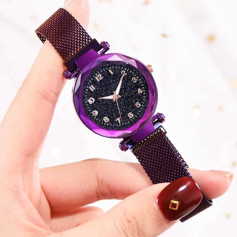 Luxury Women Watches Mesh Belt Magnetic Starry Sky Female Clock Quartz Wristwatch Fashion Ladies Wrist Watch relogio femininoX240920
