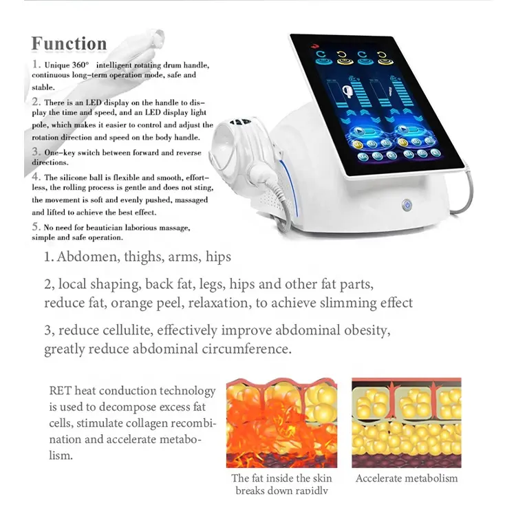 Roller Massage 8D inner Ball Roller Body Shaping Slimming Machine Endo Roller Sculpting Endo Lymphatic Drainage Spheres