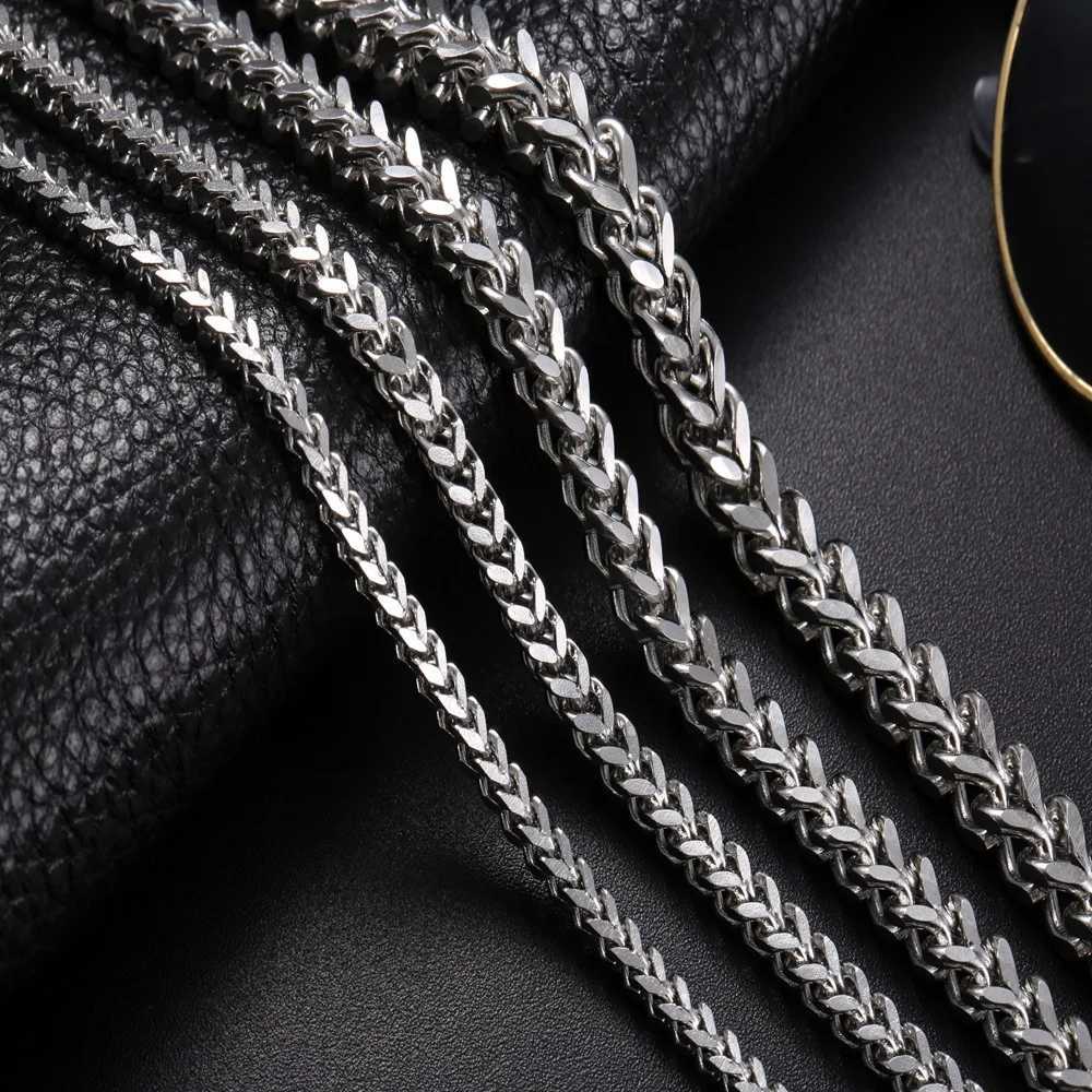 2.5/3/4/6/8MM Link Necklace 304 Stainless SteelMen Colar Masculino Cuba Male Long Curb Double Chain NecklacesX240919