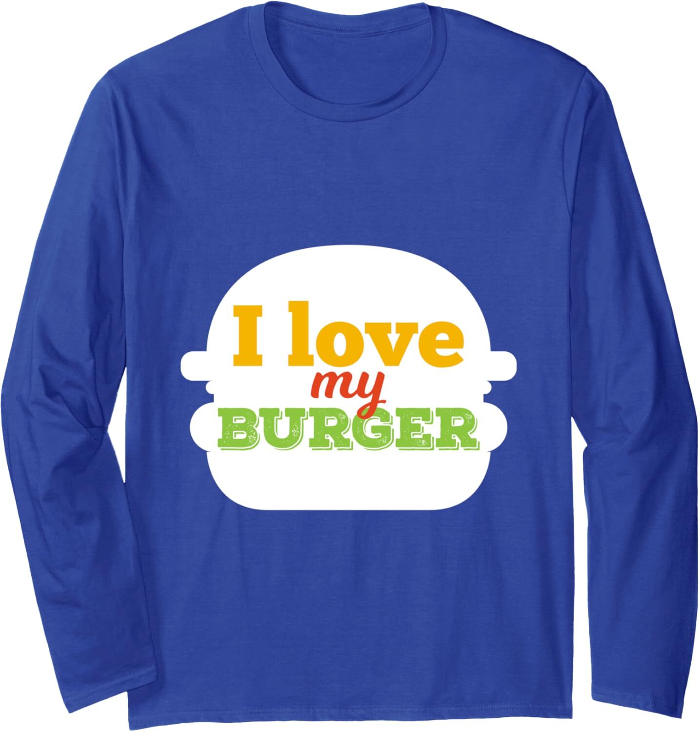 Long Sleeve Shirts for Men sweatshirt I Love My Burger Fun Silhouette Cool Birthday Gift Long Sleeve T-Shirt T shirt Tee Streetwear Casual tops clothe