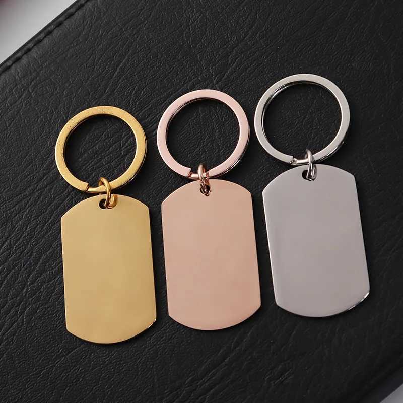 New Type 10pcs Military License Keychain Mirror Polish Stainless Steel Stamping Blank Keychain For Gift For Women MenX240919