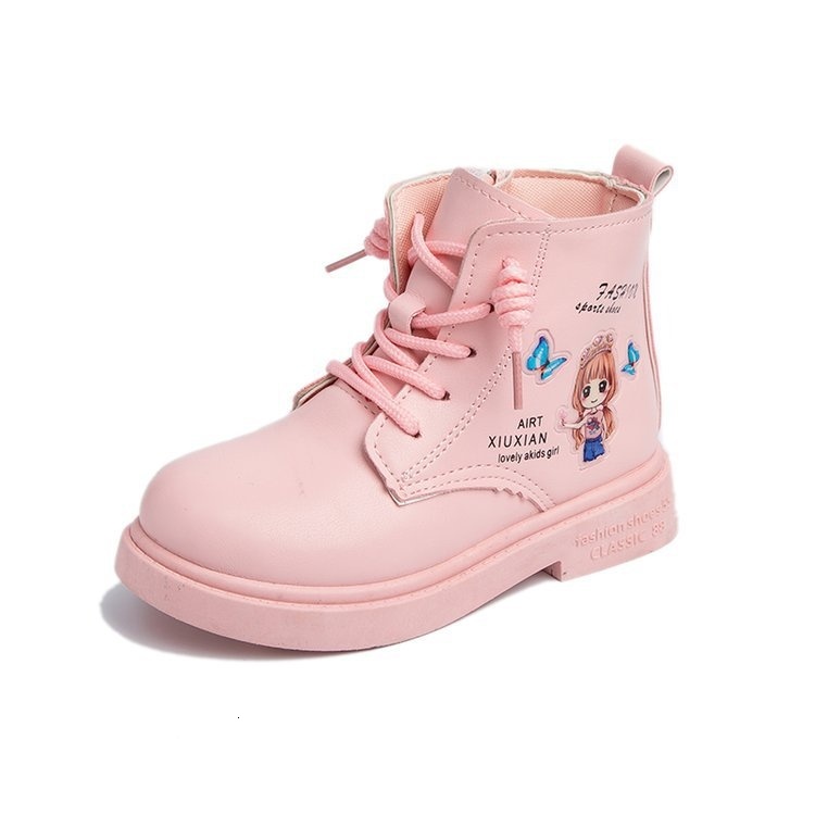 Girls' autumn/winter 22 new Korean version princess short children's student snow boots, girls' mid length fashionable single boots