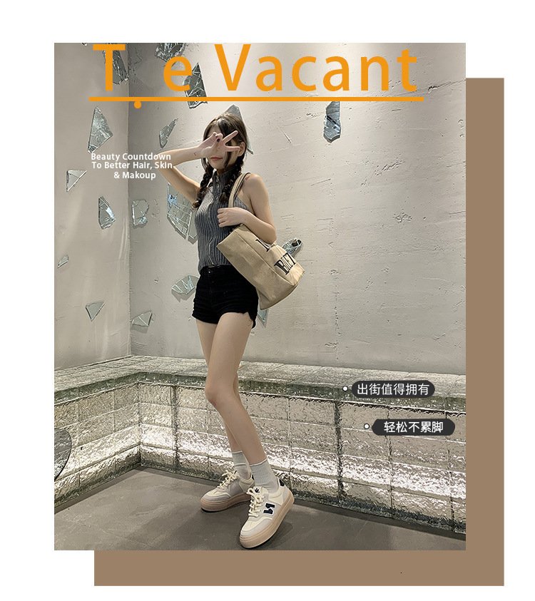 Thick soled white for women in fashion, versatile student casual board shoes, 2023 spring new fashionable Forrest Gump shoes