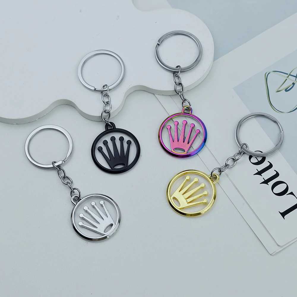 Fashion Sweet Alloy Crown Pendant Keychains Bag Ornament Keyrings Car Trinket Accessories Key Holder Decor Jewelry GiftX240919