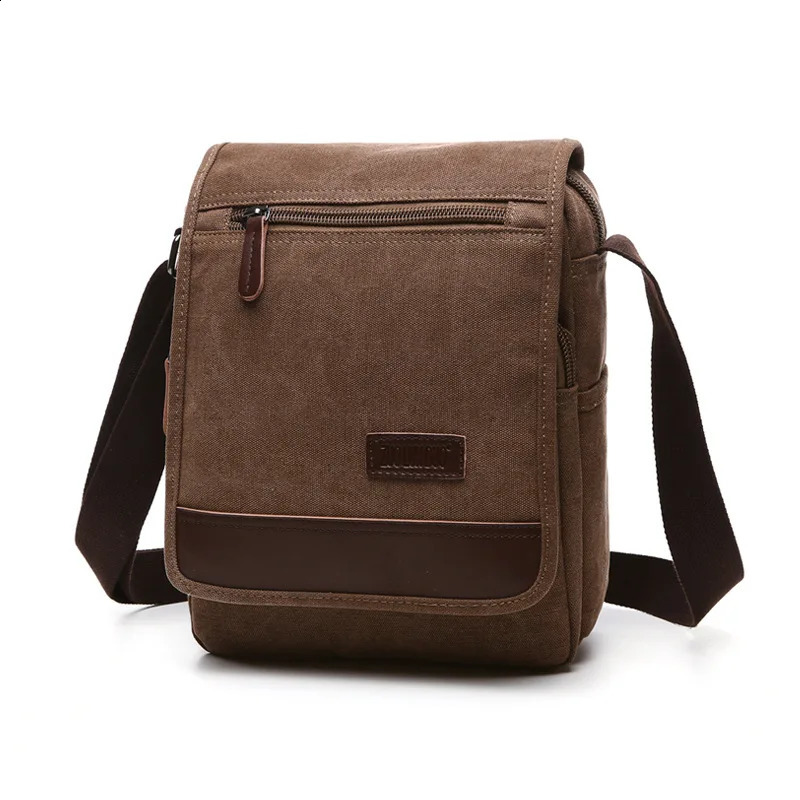 ! premium canvas bag for casual travel Bolsa Masculina unisex cross body mens messenger large capacity 240919