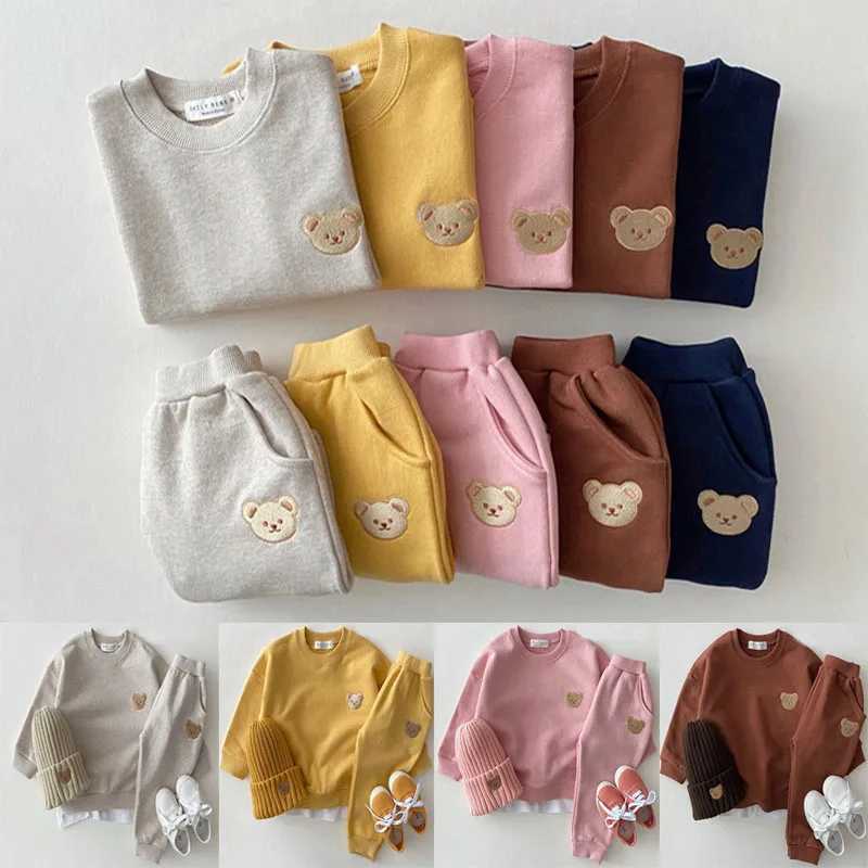 Kids Clothes Boys Sets Korean Autumn Long Sleeve Hoodies+Pants Suits Children Loungewear Toddler Baby Girls Outfits M240920