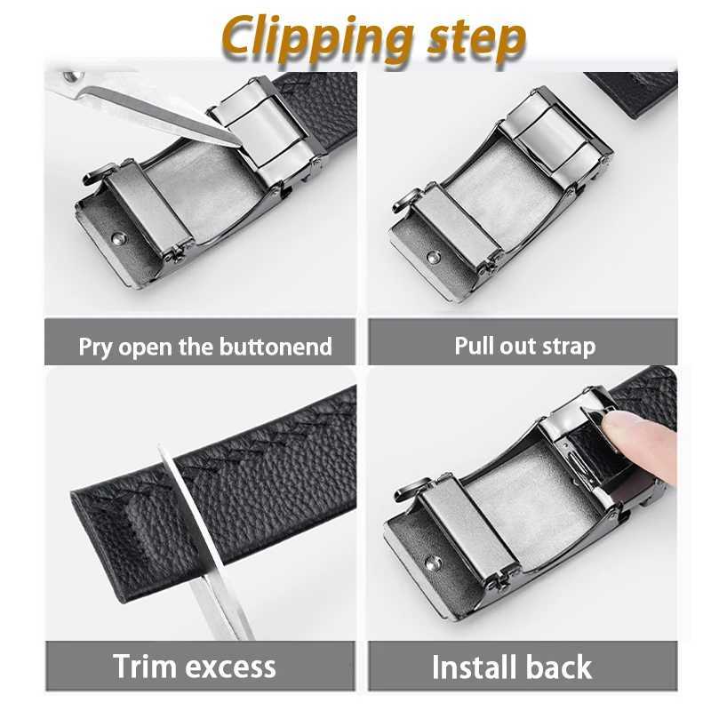 Mens fashion denim strap formal style strap automatic buckle more durable strap suitable for business work pants jeans daily wear W240920