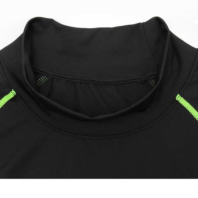 Men Bodybuilding Sport T-shirt Quick Dry Running Shirt Long Sleeve Compression Top Gym T Shirt Men Fitness Tight Gym SportsX240919
