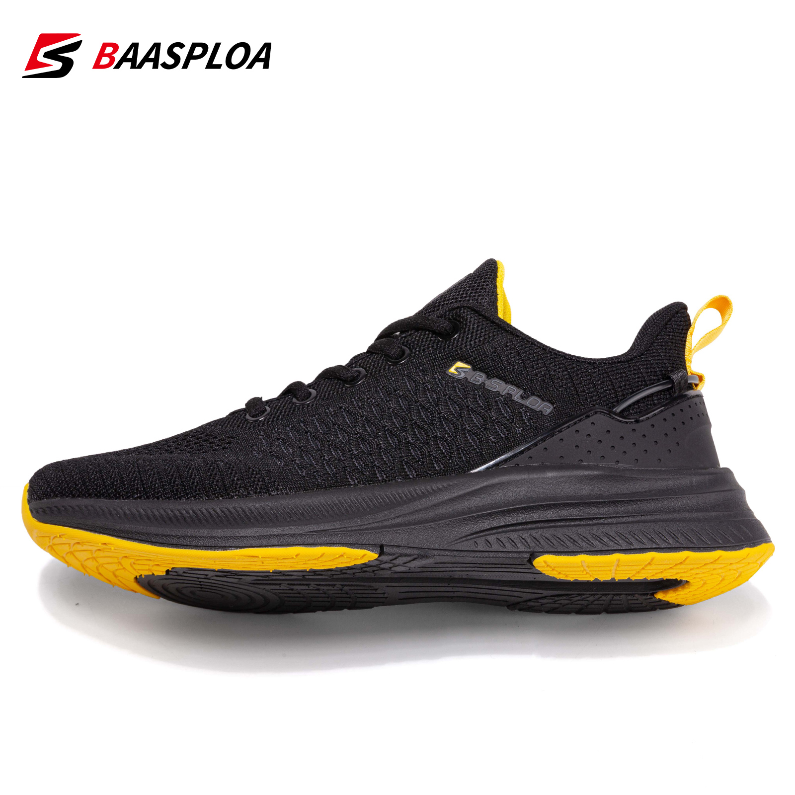 Baasploa Lightweight Running Shoes For Men Mesh Casual Sneakers Lace-Up Male Outdoor Sports Tennis Shoe