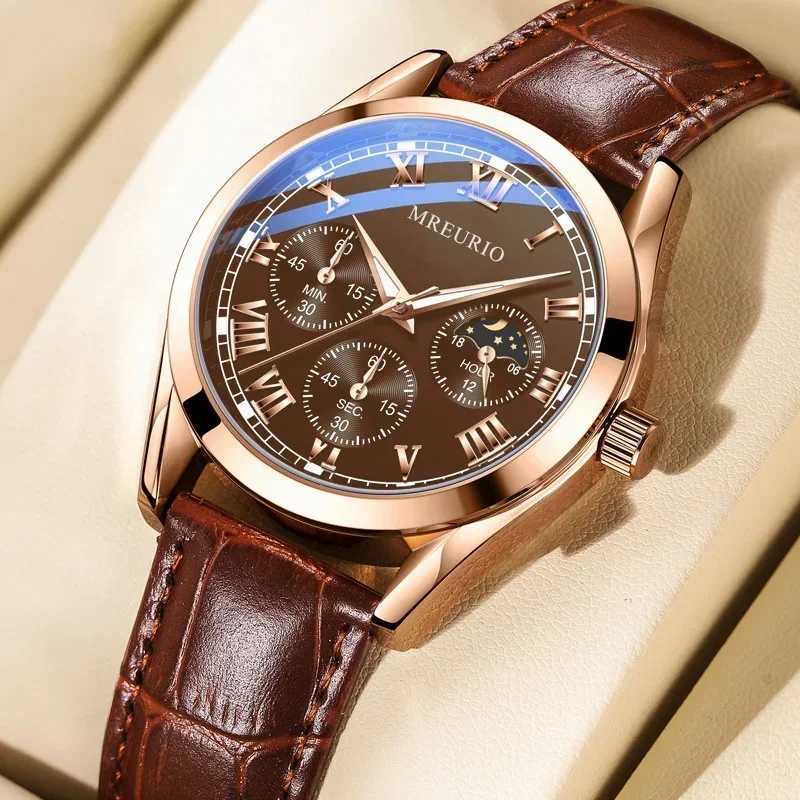 Luxury Brand Watch Men Quartz Watches Relogio Masculino Leather Strap Business Wristwatches Dropshipping RelojX241010
