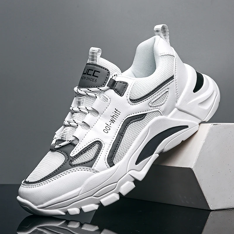 2024 New Men Sneakers Mesh Breathable Outdoor Running Shoes Fashion Casual Tennis Shoes Lightweight Comfortable Male Sport Shoes