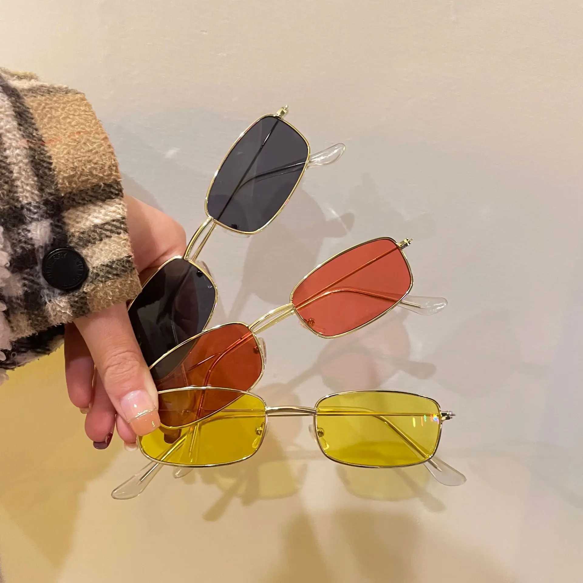 Vintage Sunglasses Men Square Metal Frame Sunglasses Pilot Mirror Classic Retro Sun Glasses Women Luxury Summer EyewearX240920