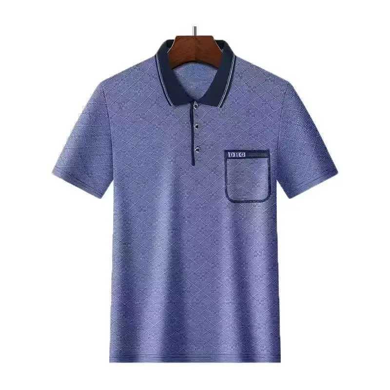 2023 Summer New Fashion Trend Comfortable Oversized Loose Mens Clothing Business Casual Lapel Temperament All-match Polo ShirtX240920