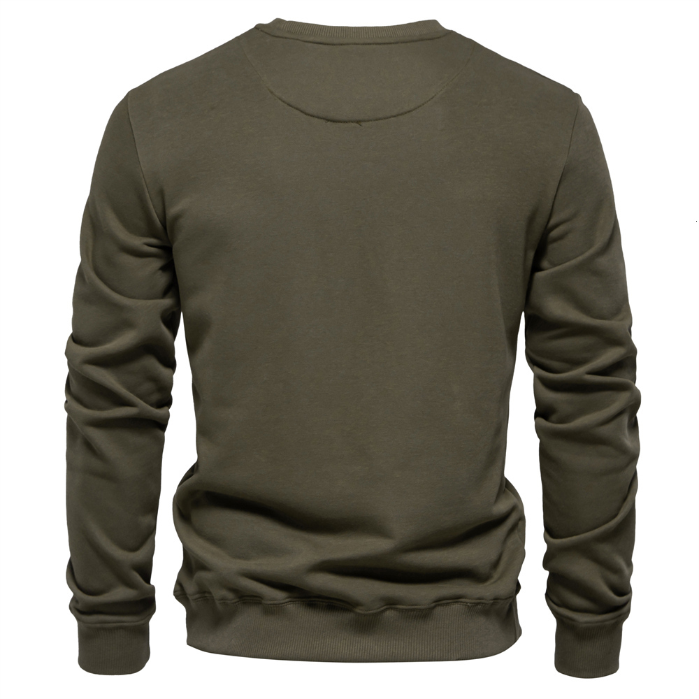 AIOPESON Cotton-blend Mens Crew Neck Solid Color Sweatshirts Pullover Casual Sport Sweatshirt for Men