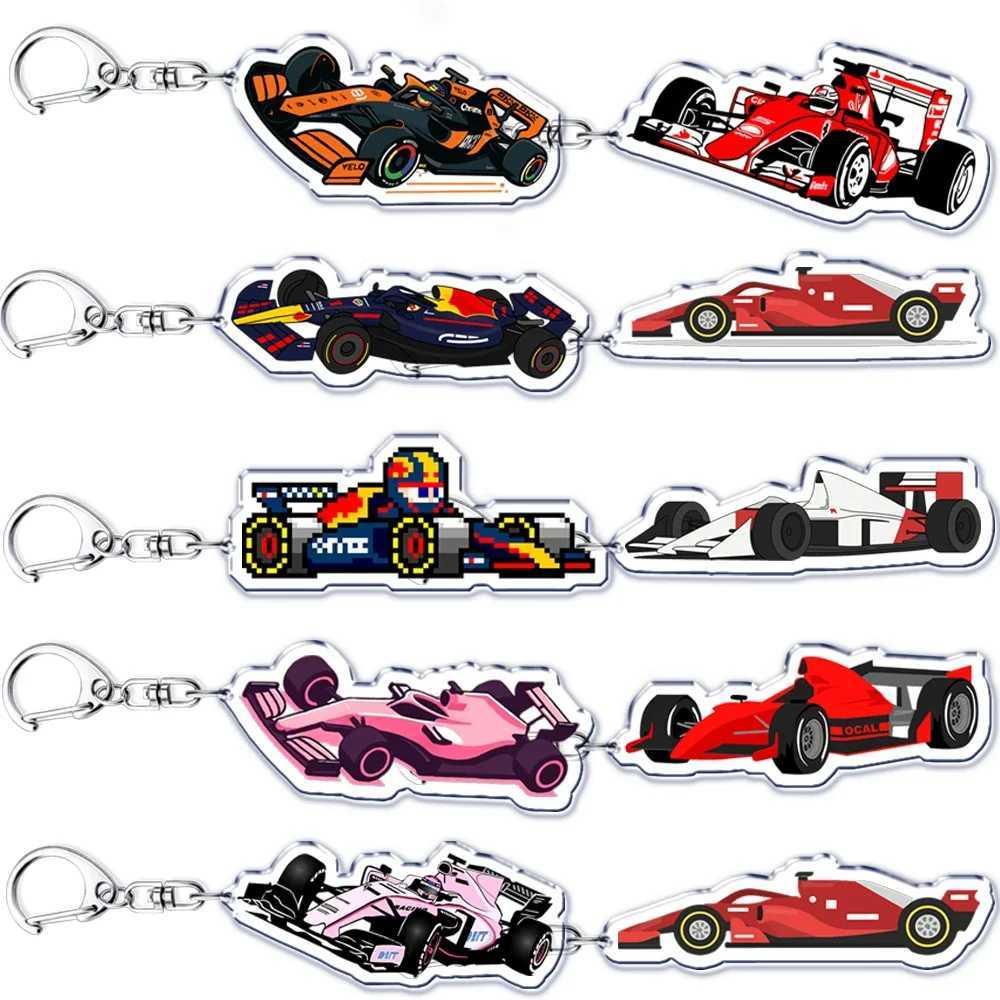 Super Cool F1 Formula One Racing Cars Keychains Pendant Keyring for Accessories Bag Key Chain Ring Jewelry Fans Friends GiftsX240919
