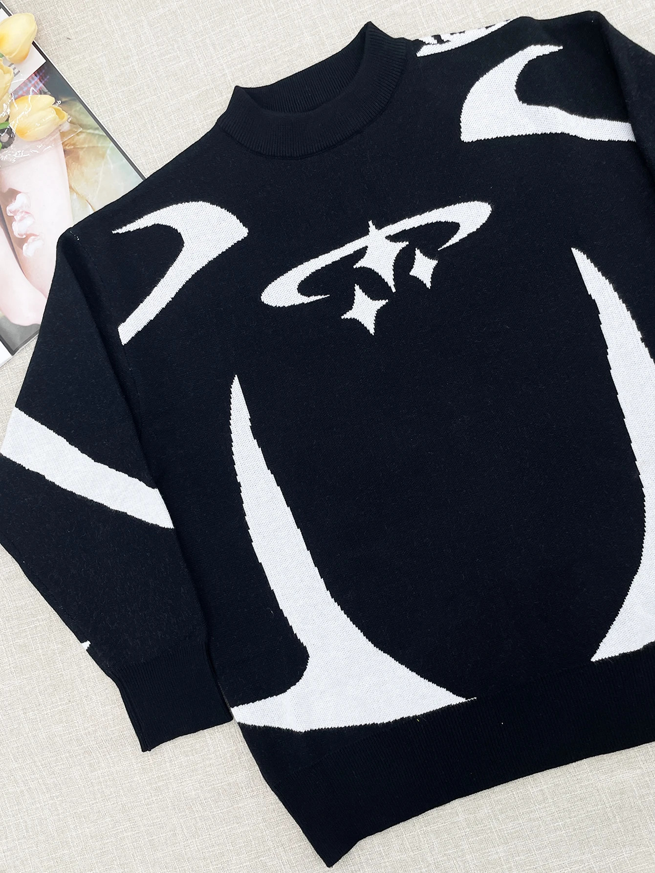 Men Vintage Sweater Y2K Streetwear Hip Hop Vintage Knitted Doberman Dog Sweaters Autumn Harajuku Fashion Retro Casual Sweaters 240912