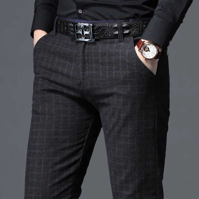 2022 Spring/Autumn New Mens Casual Pants High Quality Brand Business Pants Mens Clothing Cotton Formal Mens Casual Pants W240919