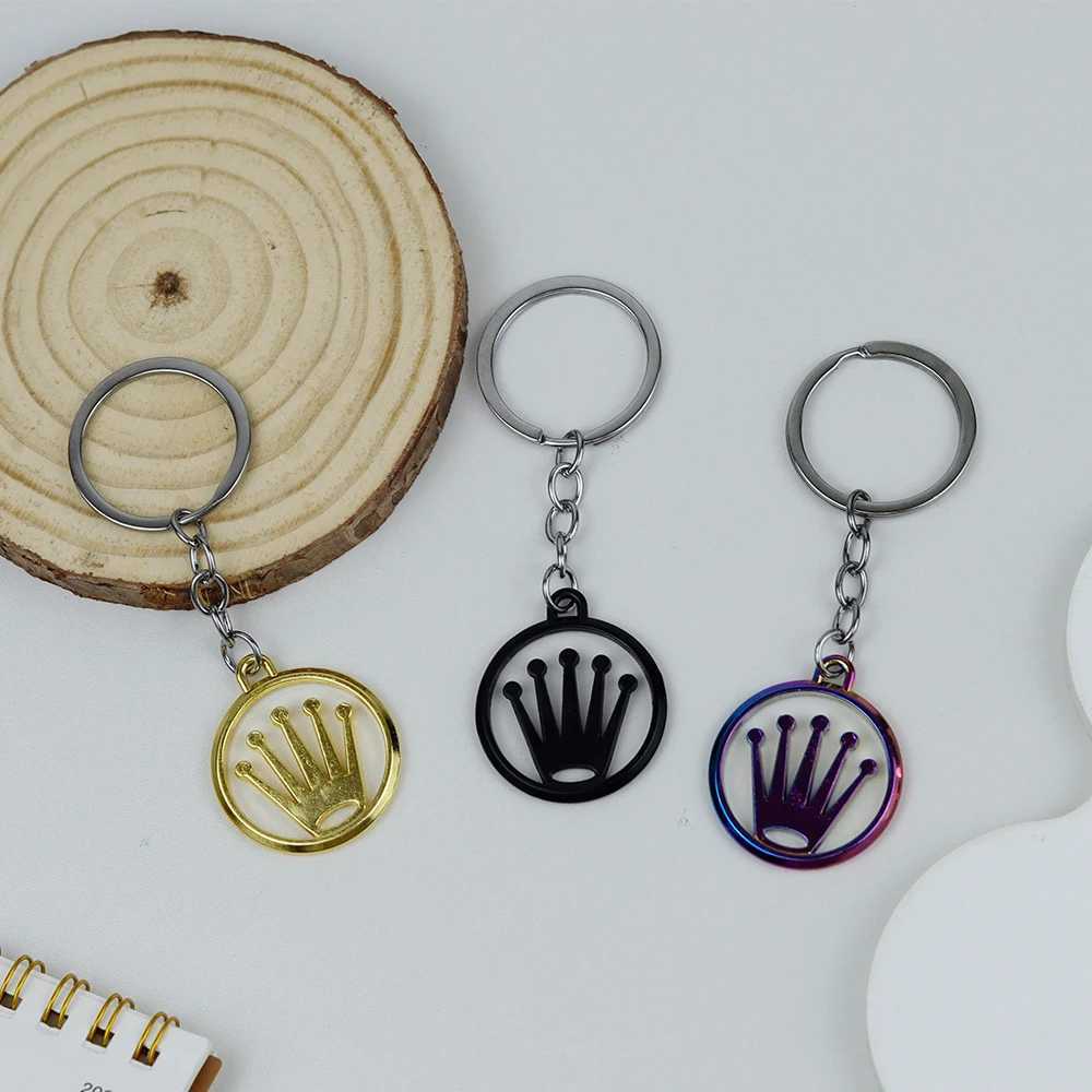 Fashion Sweet Alloy Crown Pendant Keychains Bag Ornament Keyrings Car Trinket Accessories Key Holder Decor Jewelry GiftX240919