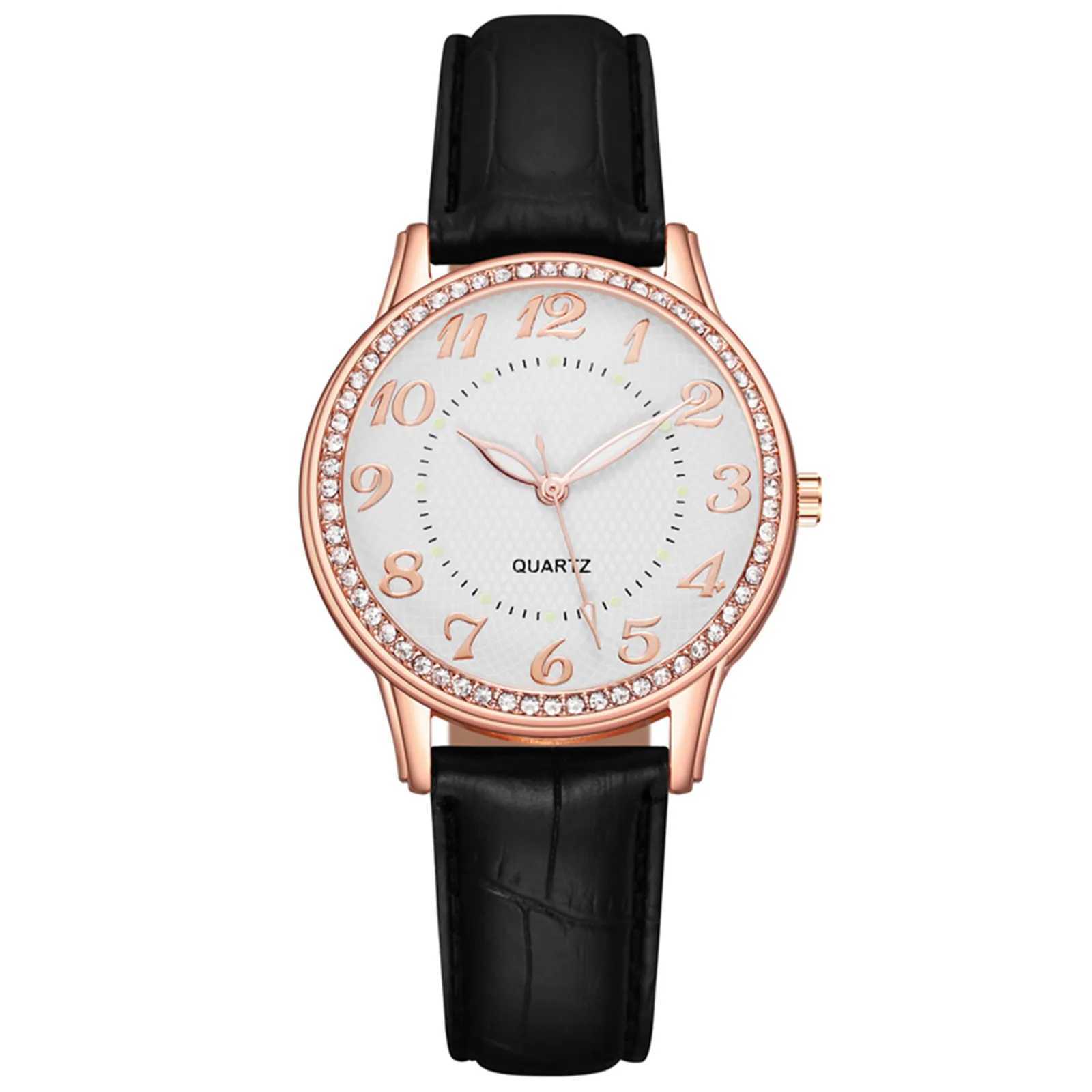 Fashion Leather Strap Belt Watch For Women Ladies Luxury Diamond Quartz Watch Digital Vintage Casual Relogio Feminino GiftsX240920
