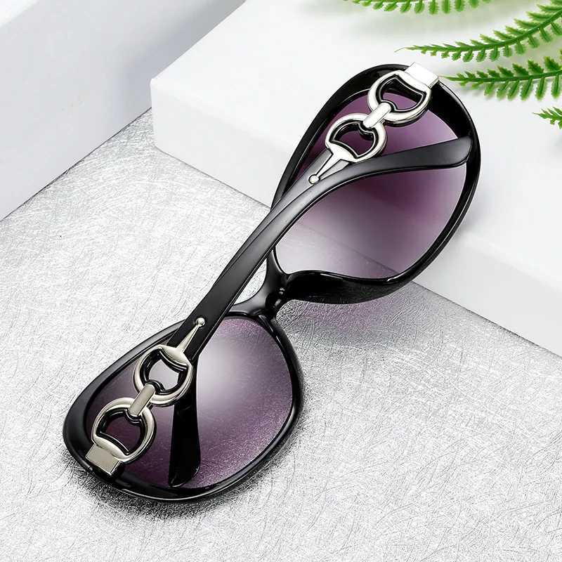 New Women Large Frame Oval Sunglasses Vintage Womens Brand Designer Sun Glasses Fashion Eyewear UV400 Oculos De SolX240920