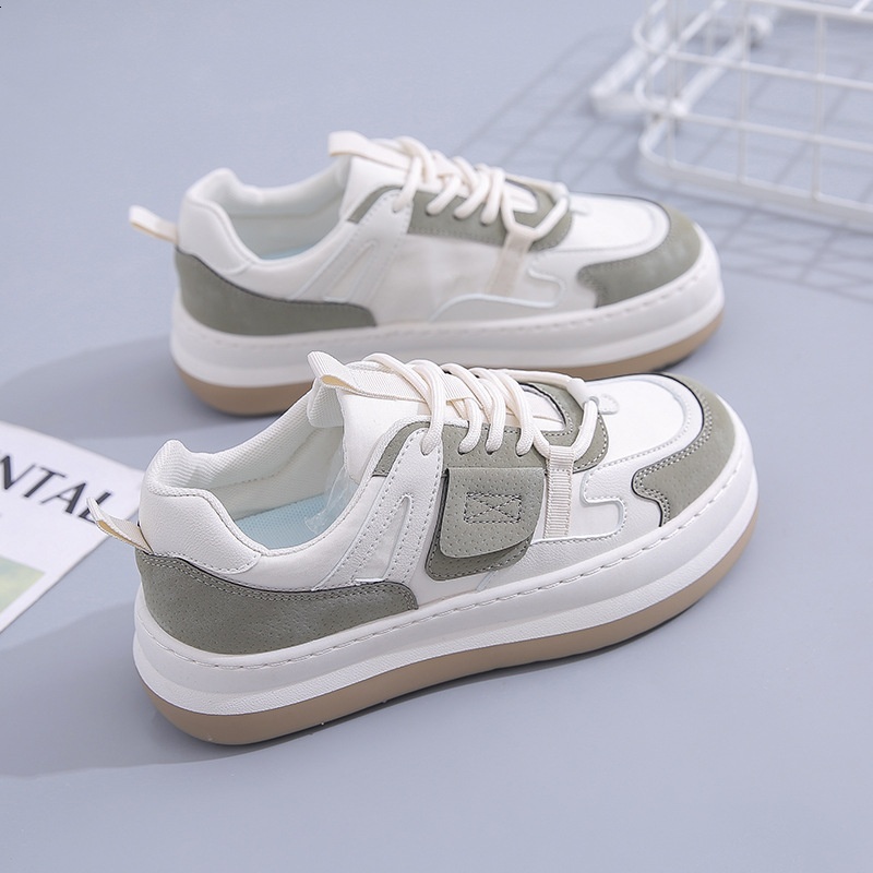 Little White for Women 2023 Autumn New Collection Board Korean Edition Ins Trendy Sports Thick Bottom Big Head Bread Shoes 321