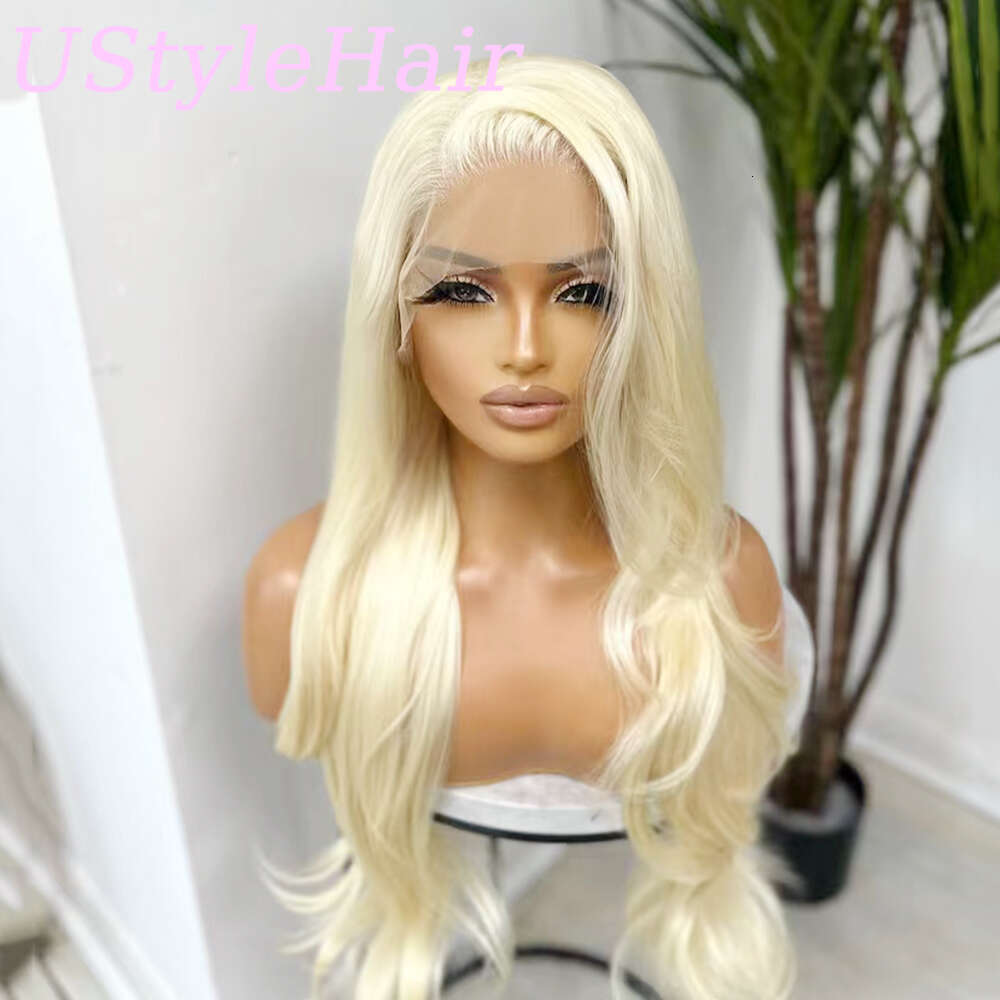 Ustylehair 613 Lace Front Wigs For Women Blonde Long Natural Wave Wig Heat Resistant Synthetic Fiber Hair Daily Use
