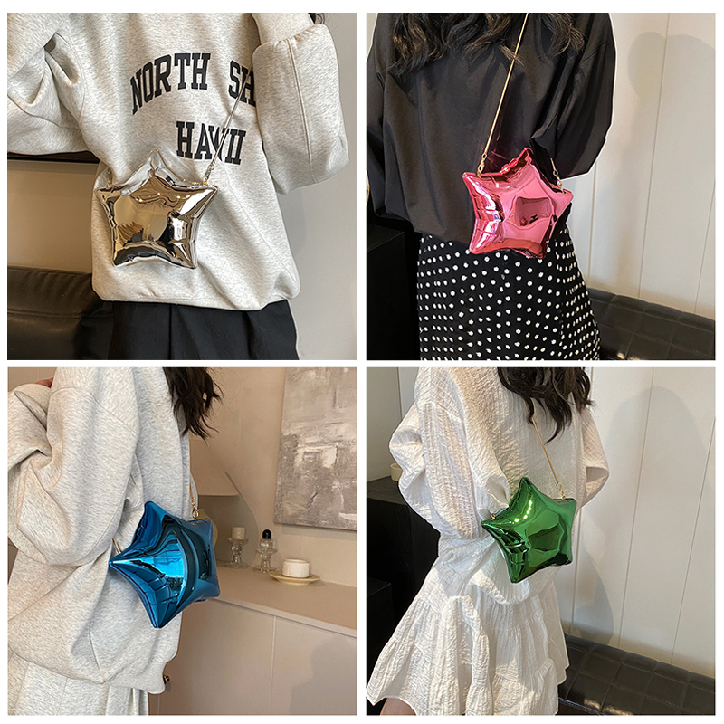Acrylic Shiny Stars Crossbody Bag For Women Fashion Party Shoulder Bags Ladies Designer Handbag High Qaulity 2024
