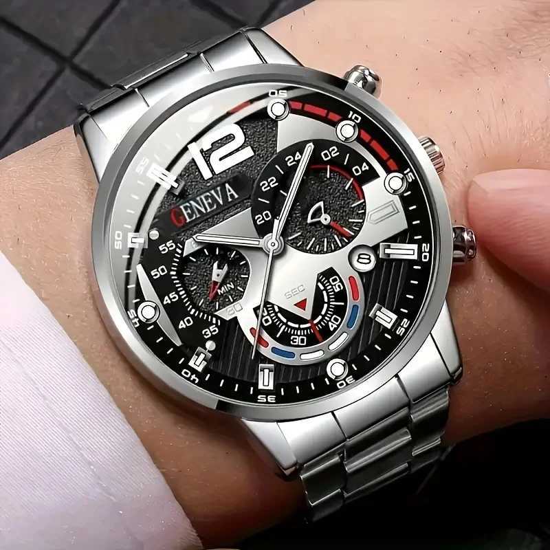 2 pieces round fashionable quartz watches + simple and exquisite bracelets for women menX240920