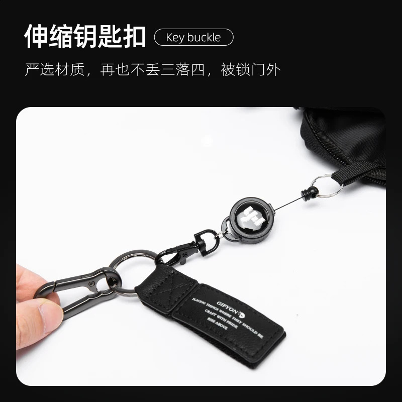 Waterproof Crossbody Bag Mens Large Capacity 15 inch Laptop Fashion Shoulder Solid Black Light Portable Anti theft Zipper 240919