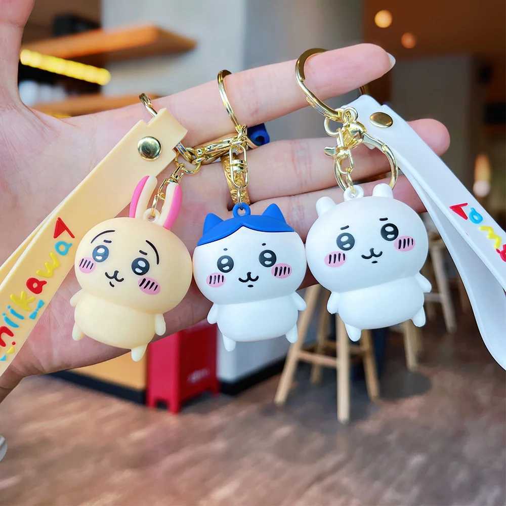Miniso cartoon cute chiikawa doll keychain chiikawa couple bag car pendant small giftX240919
