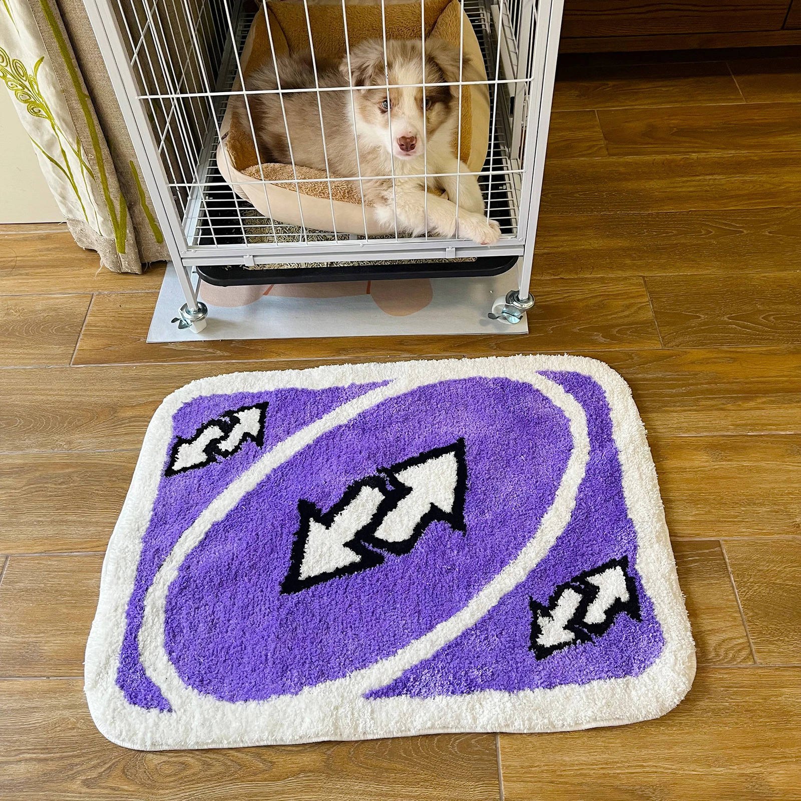 LAKEA Purple Reverse Card Rug for Girls Rooms Purple Handmade Tufted Rug for Birthday Gift Fluffy Tufted Rug Soft Rectangle Mat 240918