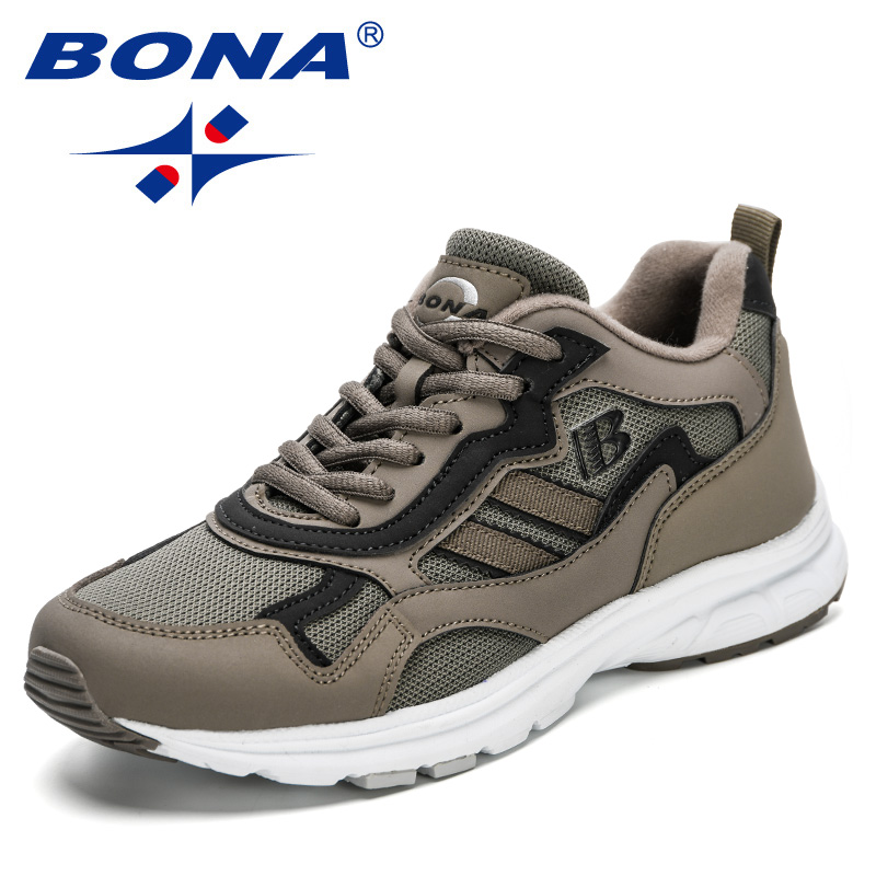 2023 BONA new Designers Action Leather Men Running High Quality Platform Chunky Sport Man Outdoors Walking New Shoes e8c5