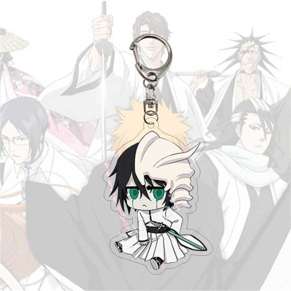 Original Anime Bleach Acrylic Keychain HD Q Edition Cartoon Characte Figurines Kurosaki Ichigo Ishida Uryuu Kuchiki Gift For FanX240919
