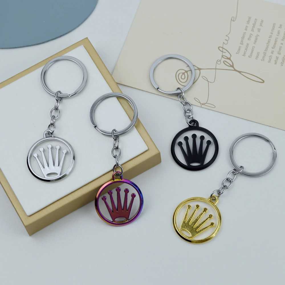 Fashion Sweet Alloy Crown Pendant Keychains Bag Ornament Keyrings Car Trinket Accessories Key Holder Decor Jewelry GiftX240919