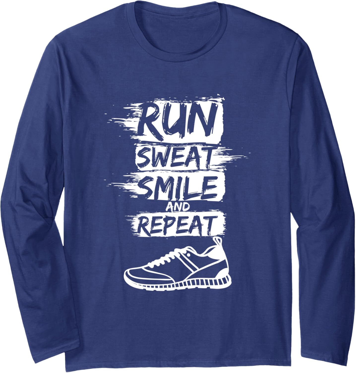 Long Sleeve Shirts for Men sweatshirt Run Sweat Smile Repeat Sport Fun Runner Gift Long Sleeve Tee Streetwear Casual tops clothes