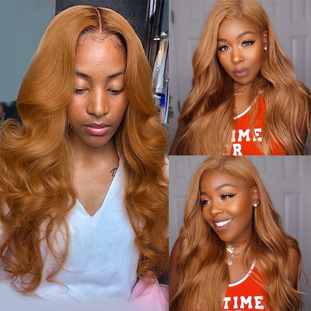 Ginger Brown Synthetic Lace Front Wig For Women Glueless With Baby Natural Hair E Orange Blonde Wigs Heat Resistant Fiber