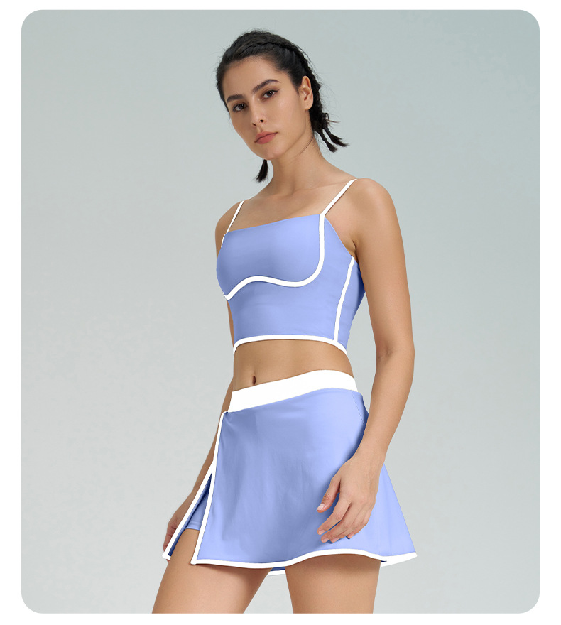 Women's Tracksuits AI4023 Women Set Skirt Suit Two Pieces bralette Tennis Tracksuits Bra Fitn Skirts Workout Sports Clothes Y250116VBF8