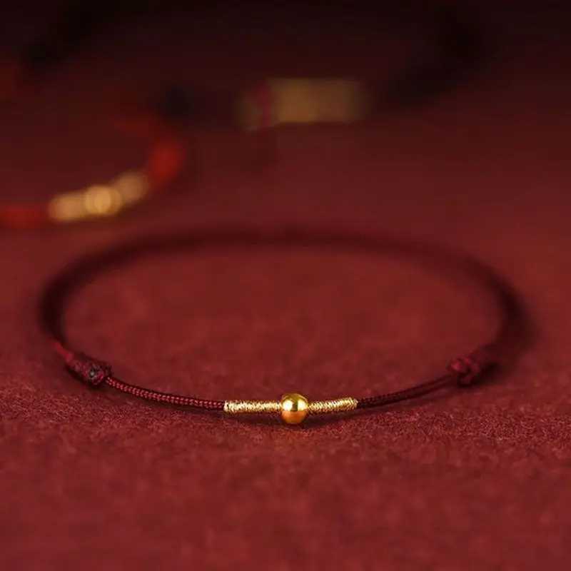 Creative Fashion Handmade Bracelet Red Rope Lucky Bangle Women Men Lovers Best Friends Lucky Bracelet Anklet Y240920