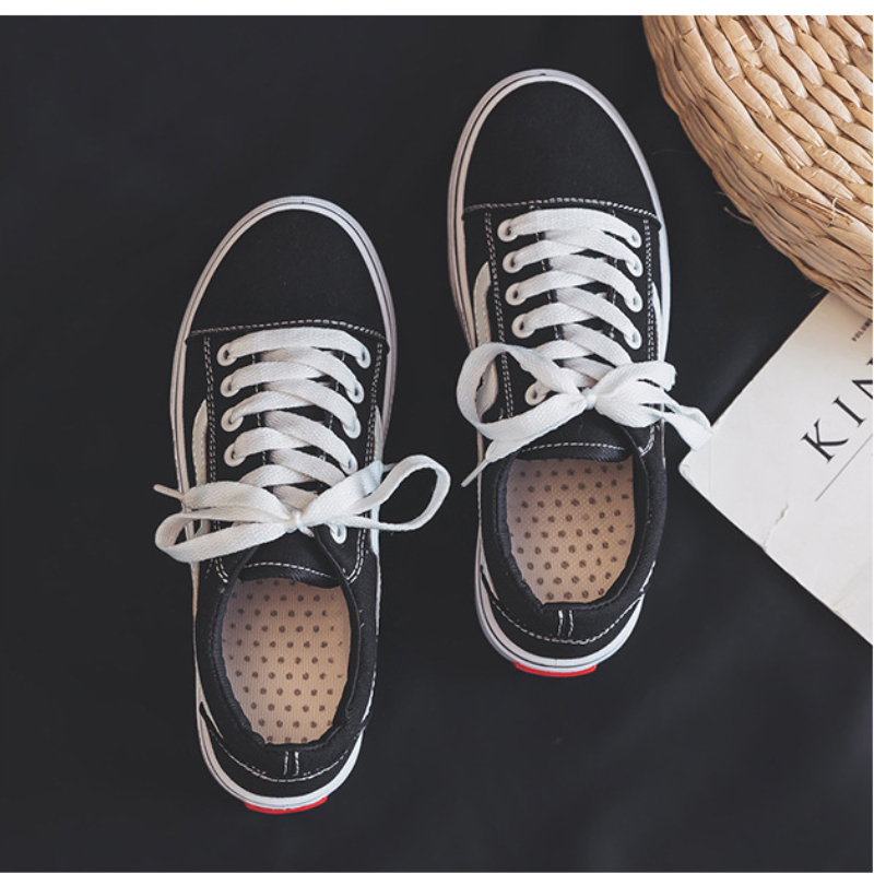 Women Spring Autumn Outdoor Canvas Walking Sneakers Girls Boys Students Flats Jogging Shoes Lace-Up Athletic Tennis Trainers